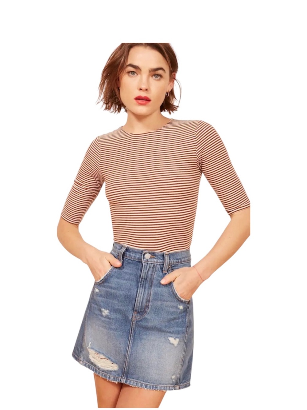 Reformation Sami denim mini skirt - 29